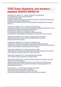 TFSC Exam Questions and answers &vert; Updated 2024&sol;25 RATED A&plus;