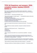 TFSC All Questions and answers &vert; With complete solution Updated 2024&sol;25 RATED A&plus;