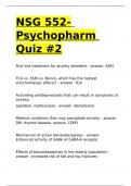 NSG 552- Psychopharm Quiz &num;2