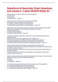 Salesforce AI Associate Exam Questions and answers &vert; Latest 2024&sol;25 Rated A&plus;