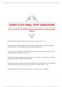VIVINT S&period;H&period;P FINAL TEST QUESTIONS WITH GUARANTEED ACCURATE ANSWERS&vert;VERIFIED