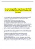   Medical Surgical Nursing Chapter 32 TEST BANK &lpar;HYPERTENSTION&rpar; Questions And Answers&period;
