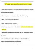 NY state insurance license practice exam Questions and Answers &lpar;2024 &sol; 2025&rpar; &lpar;Verified Answers&rpar;