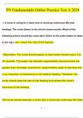 PN Fundamentals Online Practice Test A 2024 &sol;2025 &vert; Questions and Verified Answers&vert; 100&percnt; Correct&vert; Grade A