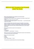    HESI A2 2023 Questions And Answers Latest Top Score&period;