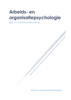 Samenvatting 1.7 Arbeids- en organisatiepsychologie