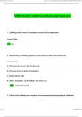 VMO Study Guide Exam 2024 Questions and Verified Answers &lpar;2024 &sol; 2025&rpar; 100&percnt; Guarantee Pass