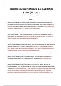GLOBUS SIMULATION QUIZ 1&comma; 2 AND FINAL EXAM &lpar;ACTUAL&rpar; 2024 QUESTIONS AND ANSWERS