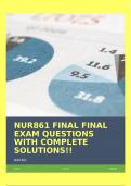 NUR861 FINAL FINAL EXAM QUESTIONS WITH COMPLETE SOLUTIONS&excl;&excl;
