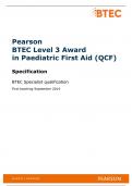 BTEC Level 3 Award  in Paediatric First Aid &lpar;QCF&rpar; 