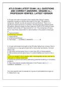 ATLS EXAM LATEST EXAM &vert; ALL QUESTIONS AND CORRECT ANSWERS &vert; GRADED A&plus; &vert; PROFESSOR VERIFIED &vert; LATEST VERSION