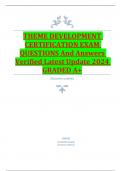 THEME DEVELOPMENT CERTIFICATION EXAM QUESTIONS And Answers Verified Latest Update 2024 GRADED A&plus;&period;p