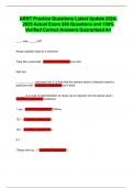 ARRT Practice Questions Latest Update 2024-2025 Actual Exam 280 Questions and 100&percnt; Verified Correct Answers Guaranteed A&plus;