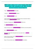 QMA Indiana State Test Latest Update 2024-2025 Actual Exam 300&plus; Questions and 100&percnt; Verified Correct Answers Guaranteed A&plus;