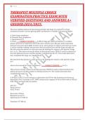 THERAPIST MULTIPLE CHOICE EXAMINATION&period;PRACTICE EXAM&period;WITH VERIFIED QUESTIONS AND ANSWERS&period;A&plus; GRADED&period;2024&sol;2025&period;