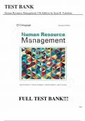 Test Bank for Human Resource Management&comma; 17th Edition by Sean Valentine&comma; All Chapters 1-15 &vert; Complete Guide A&plus;