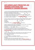 VATI GREEN LIGHT PREDICTOR &period;200 VERIFIED QUESTIONS AND ANSWERS&period;A&plus; GRADED&period;2024&sol;2025&period;