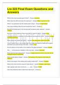 Lra 222 Final Exam Questions and Answers 