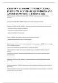CHAPTER 13 PROJECT SCHEDULING&colon; PERT&sol;CPM ACCURATE QUESTIONS AND ANSWERS WITH SOLUTIONS 2024
