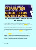 ITM 383 Security Ch 8&comma;9&sol; Containing 101 Qs & Ans&sol; 2024-2025 