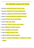 The 500 Most Common SAT Words Questions and Answers &lpar;2024 &sol; 2025&rpar; &lpar;Verified Answers&rpar;