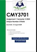 CMY3701 Assignment 1 &lpar;QUALITY ANSWERS&rpar; Semester 2 2024