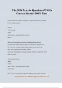 Cdn 2024 Practice Questions &num;2 With Correct Answers 100&percnt; Pass
