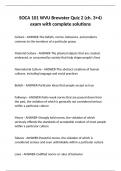 SOCA 101 WVU Brewster Quiz 2 &lpar;ch&period; 3&plus;4&rpar; exam with complete solutions