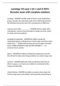 sociology 101 quiz 1 &lpar;ch 1 and 2&rpar; WVU Brewster exam with complete solutions