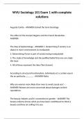 WVU Sociology 101 Exam 1 with complete solutions&period;