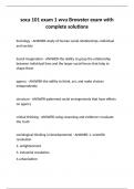 soca 101 exam 1 wvu Brewster exam with complete solutions&period;