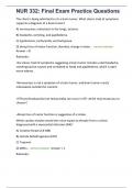 NUR 332&colon; Final Exam Practice Questions graded A&plus;