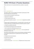 NURS 7470 Exam 3 Practice &lpar; 140 Questions with all verified answers&rpar; Latest solution