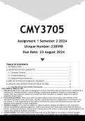 CMY3705 Assignment 1 &lpar;ANSWERS&rpar; Semester 2 2024 - DISTINCTION GUARANTEED
