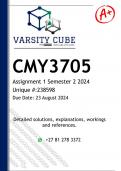CMY3705 Assignment 1 &lpar;DETAILED ANSWERS&rpar; Semester 2 2024 - DISTINCTION GUARANTEED
