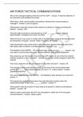 AIR FORCE TACTICAL COMMUNICATIONS Q&A 2024