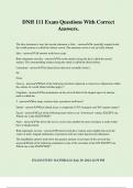 DNH 111 Exam Questions With Correct Answers&period;