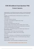 EMS 202 midterm Exam Questions With Correct Answers&period;