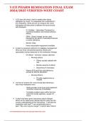 VATI PHARM REMDIATION FINAL EXAM  2024&sol;2025 VERIFIED-WEST COAST 