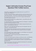 Engine Lubrication Systems Prep Exam Questions With Verified Answers&period;