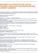 MICROBIOLOGY INTRODUCTION 13TH ED&period; TORTORA&comma; FUNKE AND CASE QUESTIONS AND CORRECT ANSWERS