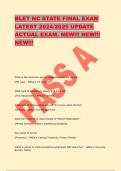 BLET NC STATE FINAL EXAM  LATEST 2024&sol;2025 UPDATE  ACTUAL EXAM&period; NEW&excl;&excl;&excl; NEW&excl;&excl;&excl;  NEW&excl;&excl;&excl;