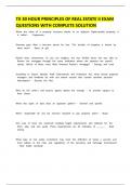 TX 30 Hour Principles of Real Estate II Exam Questions