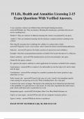 Fl Life&comma; Health and Annuities Licensing 2-15 Exam Questions With Verified Answers&period;