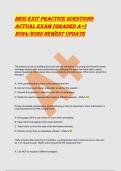 HESI EXIT PRACTICE QUESTIONS  ACTUAL EXAM &lbrace;GRADED A&plus;&rcub;  2024&sol;2025 NEWEST UPDATE 