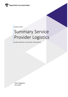Summary Service Provider Logistics