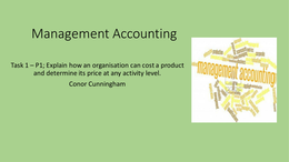 Unit 7 - Management Accounting - P1 (A,B)