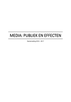 Samenvatting Media: Publiek en Effecten