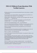 FSE-112 Midterm Exam Questions With Verified Answers&period;