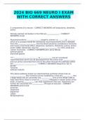 2024 BIO 669 NEURO I EXAM WITH CORRECT ANSWERS